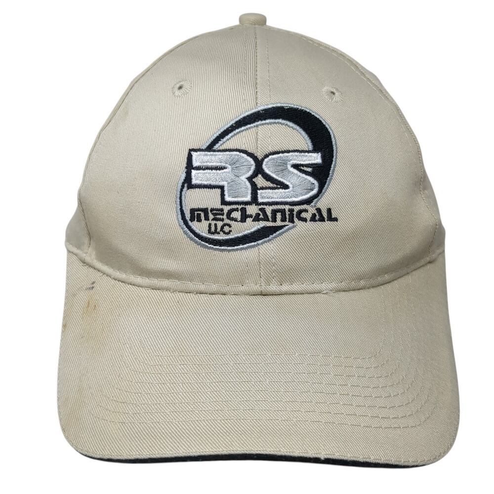 RS Mechanical Strapback Baseball Cap Beige One Size Adjustable Port & Company